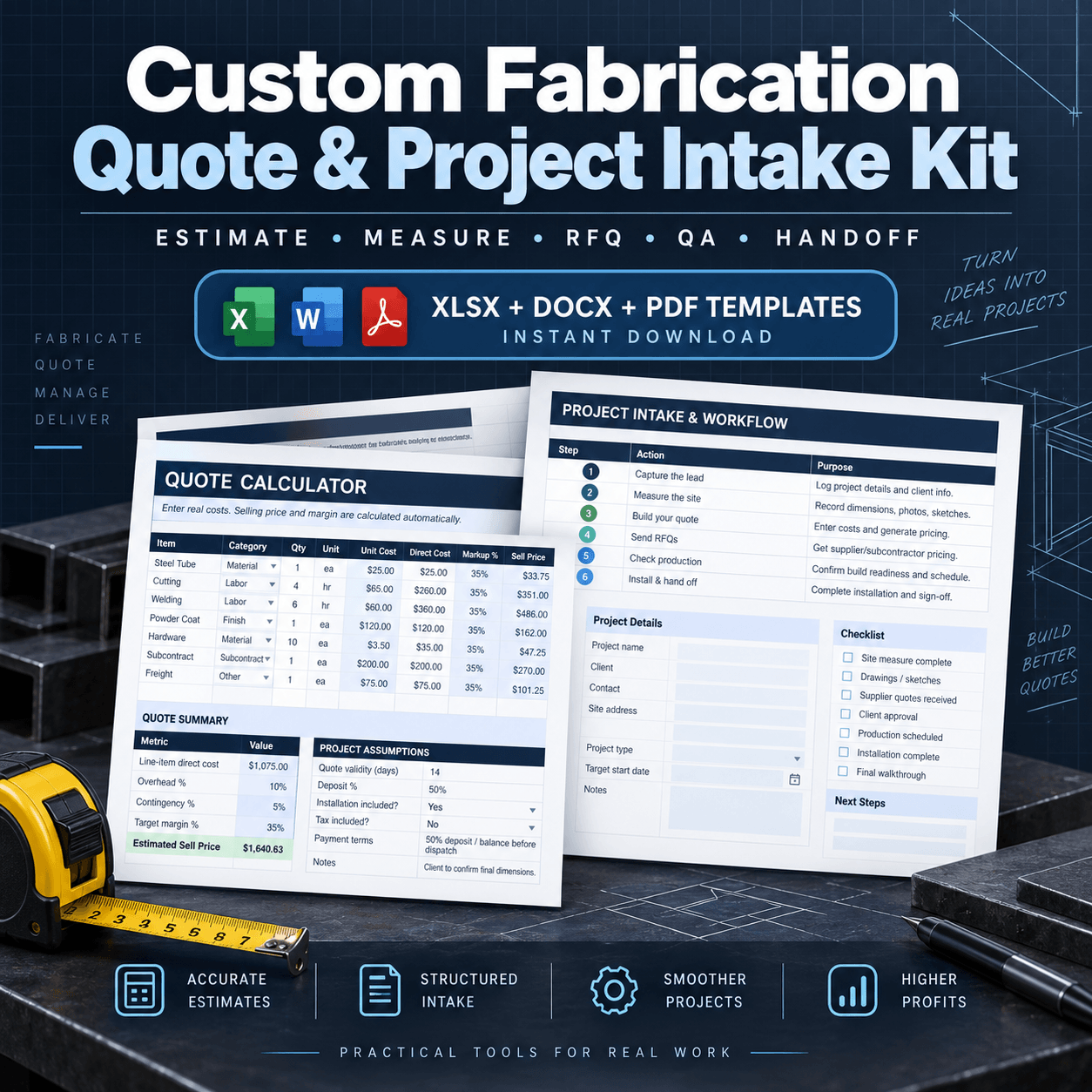 Custom Fabrication Quote & Project Intake Kit
